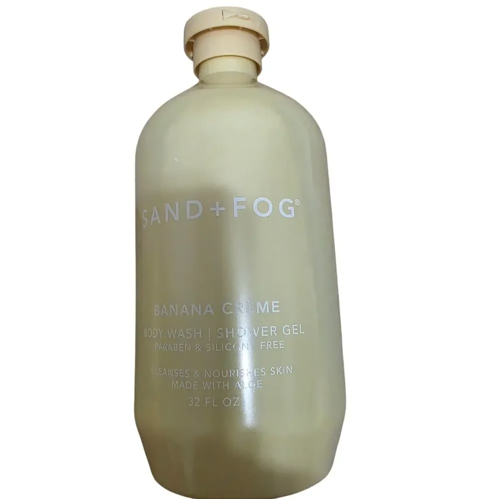Set of 3 Sand + Fog BANANA CREME Body Wash Banana Blossom Body Butter & Scrub
